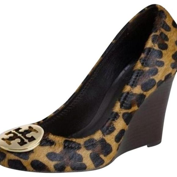 Tory Burch Sophie Wedge - Leopard - Picture 1 of 10